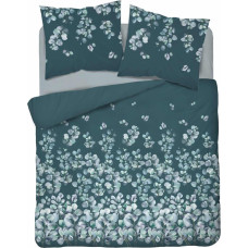 Kokvilnas gultasveļa 180x200 zaļi ziedi 4847 A Kokvilna 74