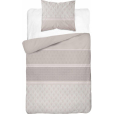 Satīna gultas veļa 140x200 bēšas lapas ar vienu spilvendrānu 4924 B Home Satin 81