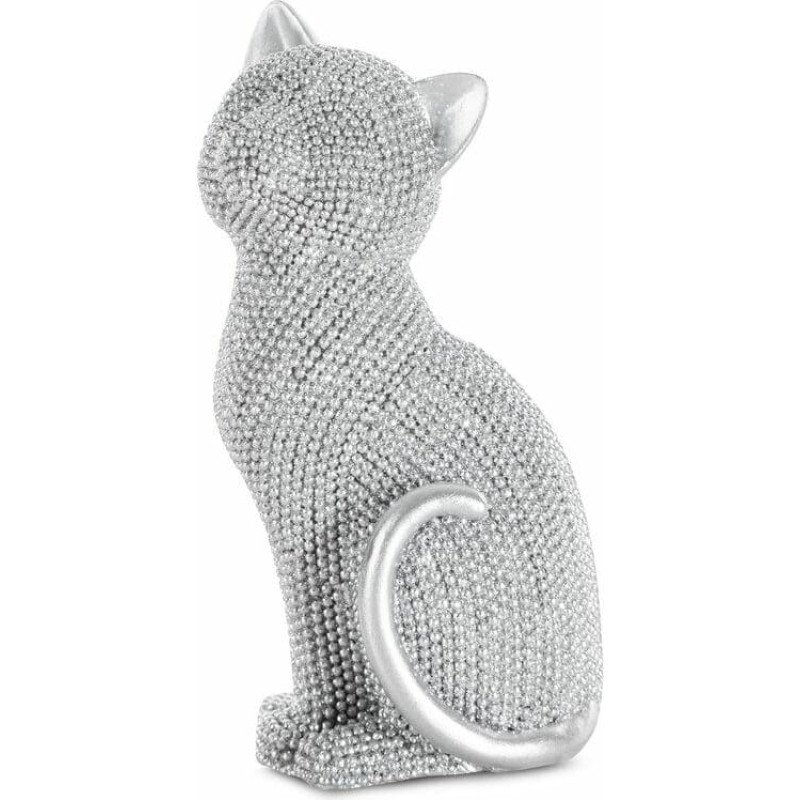 Dekoratīvā figūriņa Eldo 7x6x15 Sudraba kaķis
