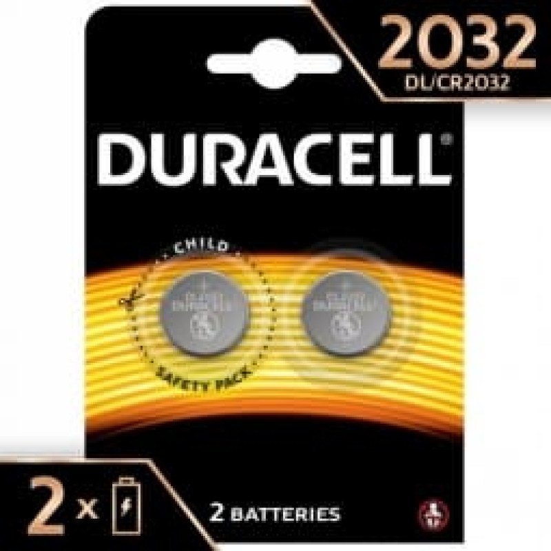 DURACELL DL2032 BLISTERA IEPAKOJUMĀ 2GB.