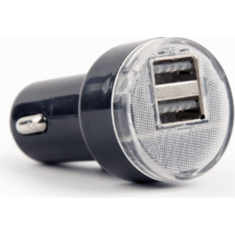 Gembird USB Car charger 2-port Black