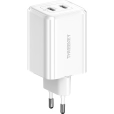 Threekey wall charger TK111 PD 35W 2x USB-C white