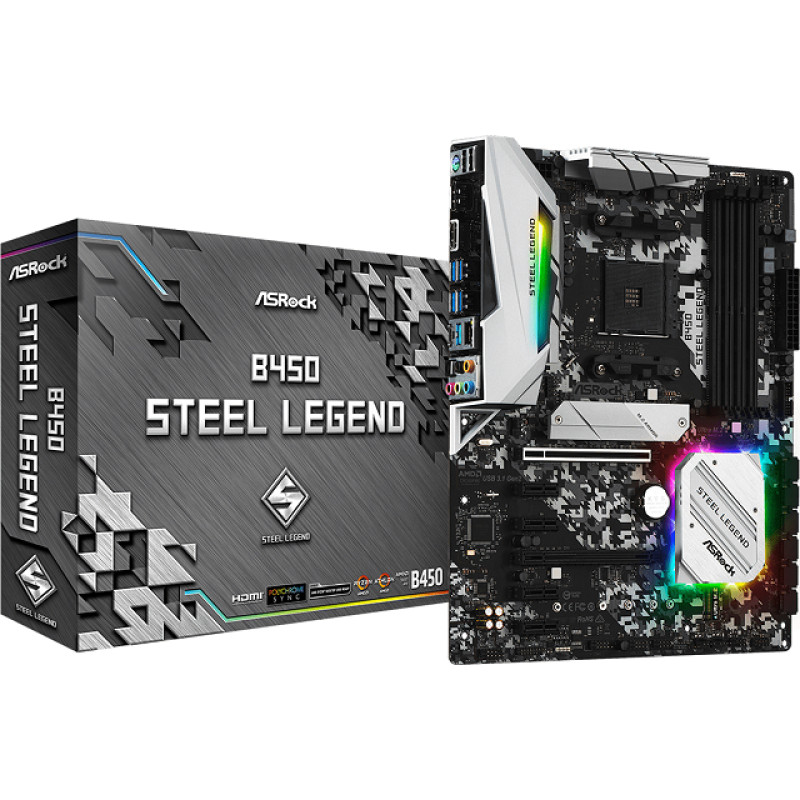 sAsrock B450 STEEL LEGEND (AM4; 4x DDR4 DIMM; ATX; CrossFireX)