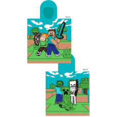 Bērnu pončo 50x110 Minecraft bērnu dvielis ar kapuci