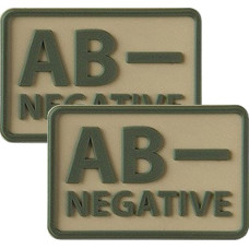 Helikon - PVC plāksteris - Asinsgrupa - AB- NEG - Haki - 2 gab