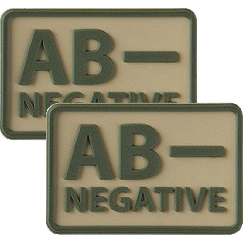 Helikon - PVC plāksteris - Asinsgrupa - AB- NEG - Haki - 2 gab