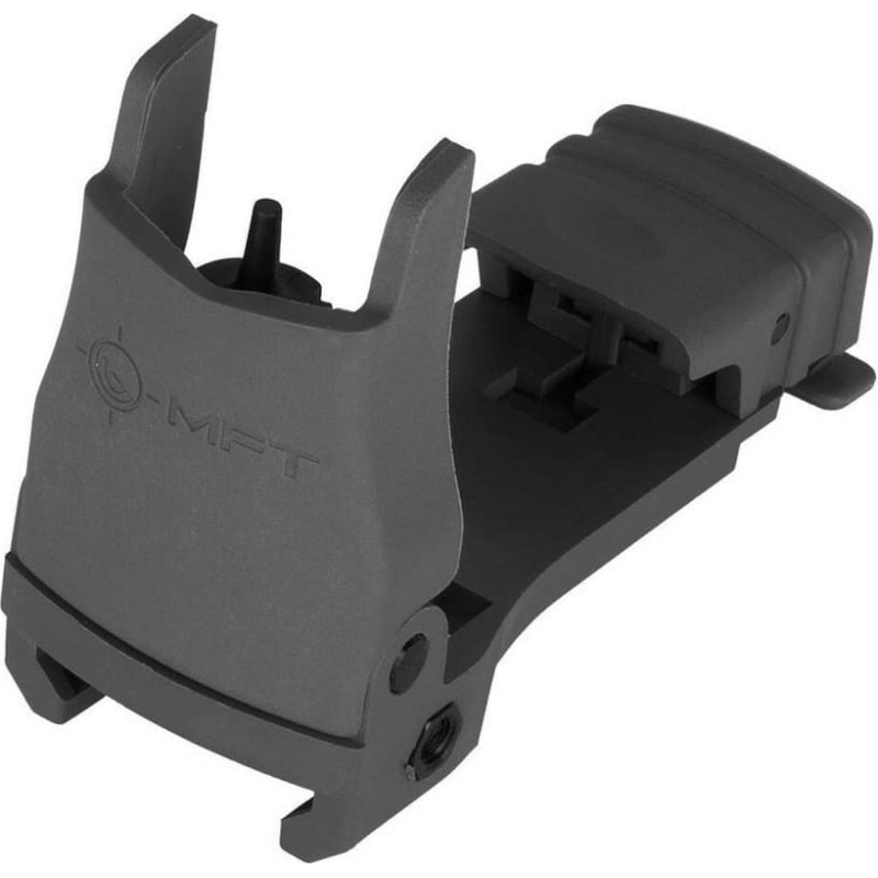 Mission First Tactical (Mft) MFT&nbsp;&mdash; Back Up Polymer Flip Up Priek&scaron;ējais tēmēklis &mdash; Melns &mdash; BUPSWF-BL