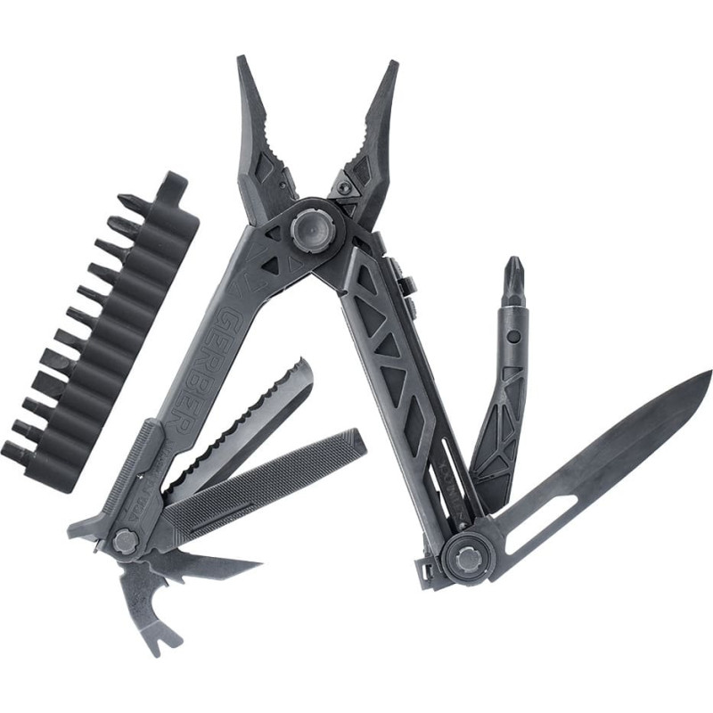 Gerber - Multitool Center-Drive ar uzgaļu komplektu - Melns - 30-001425