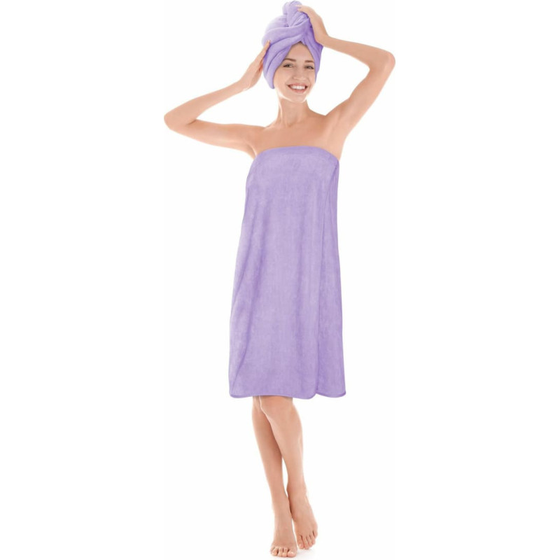 Pareo Active L/XL sieviešu pirts dvielis, lavanda, mikrošķiedra