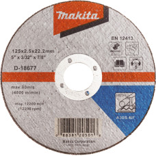 Makita-Akcesoria korunda disks metāla griešanai 125/22,23/2,5 mm Makita [D-18677] plakans