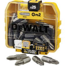 Dewalt-Akcesoria komplekts ar 25 gab. PZ2 uzgaļiem, 1/4 collu liela apjoma uzglabāšana, ToughCase+ Dewalt [DT71521-QZ]