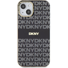 Dkny PC|TPU Repeat Pattern Tonal Stripe Magsafe Case for iPhone 13 Black