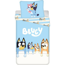 Kokvilnas gultasveļa 140x200 Bluey Pieski zila JF24
