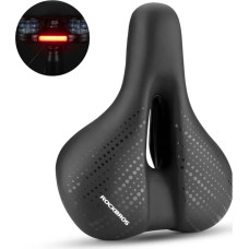 Rockbros MTB velosēdekļi ar amortizatoriem, ūdensizturīgi + LED gaisma - melna