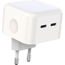 XO wall charger L102 PD 35W 2x USB-C white