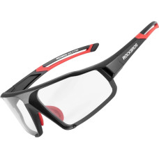 Rockbros SP216BK photochromic UV400 cycling glasses - black and red