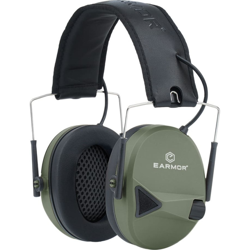 Earmor - Aktīvie dzirdes aizsargi M30 - Lapojums zaļš - M30-FG