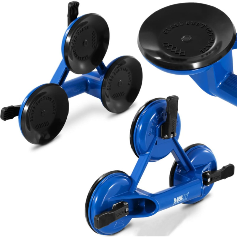 MSW Piesūcekņu turētājs stikla, glazūras, flīžu transportē&scaron;anai, trīskār&scaron;s, 180 kg, 2 gab.