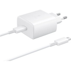 Samsung EP-TA845XWEGWW Quick Charge 3.0 | 45W Oriģināls Tīkla Lādētājs + Type-C Vads Balts (EU Blister)