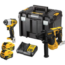 Dewalt-Maszyny akumulatoru komplekts DCH072 + DCF801, 12V XR, Li-Ion 2x5.0Ah, DEWALT [DCK2104P2T-QW]