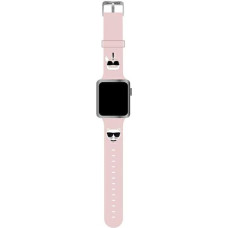 Karl Lagerfeld Karl and Choupette siksniņa pulkstenim Apple Watch 38mm | 40mm | 41mm rozā