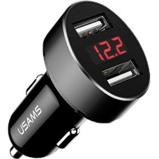 USAMS Ład. sam. 2xUSB C1 2,1A LED czarny|black CC45GC01 (US-CC045)