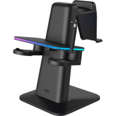 Kiwidesign RGB Vertical Stand Meta Officially Co-Branded Kiwi Design QC03 for Meta Quest 3|Quest 2|Quest PRO Black