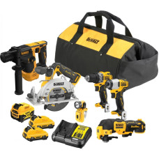 Dewalt-Maszyny akumulators Combo komplekts DCH072+DCS512+DCD701+DCF801+DCS353+DCL510, 12V XR, Li-Ion 1x5.0Ah un 2x2.0Ah, DeWALT [DCK611P1D2-QW]