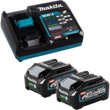 Makita-Akcesoria barošanas komplekts: 2 4.0Ah BL4040 akumulatori + DC40RA lādētājs, 40V max XGT, Makita [191L77-9]