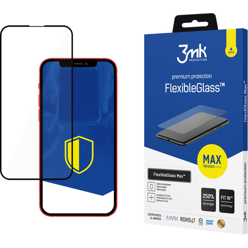 Apple iPhone 13|13 Pro Black - 3mk FlexibleGlass Max™ screen protector