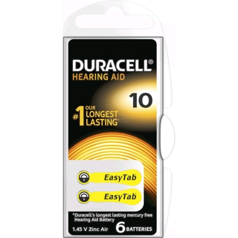 Duracell Hearing 10 (A10) blistera iepakojums 6 gab.