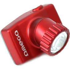 Omega OHL8 priekšējais lukturis ar 8 LED diodēm | siksna | sarkans