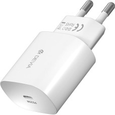 Devia wall charger Smart PD 25W 1x USB-C white + cable USB-C - USB-C