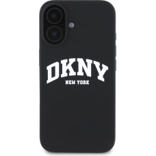 Dkny Liquid Silicone Arch Logo MagSafe Case for iPhone 16 Plus Black