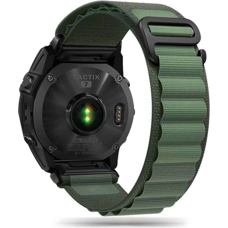 Tech-Protect Nylon Pro Strap for Garmin Fenix ââ3 | 5X | 3HR | 5X Plus | 6X | 6X Pro | 7X - Dark Green