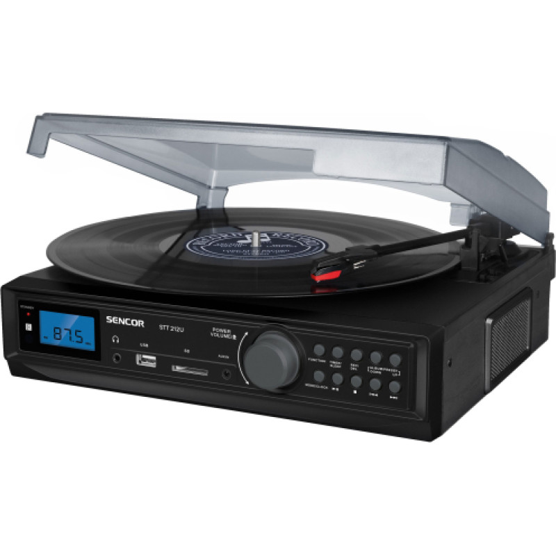 Sencor STT 212U Vinilplašu atskaņotājs ar Bluetooth| MP3| USB| SD | Radio