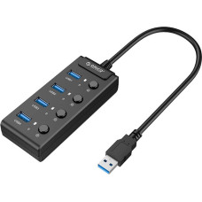 Orico  USB 3.0. Hub with switches, 4x USB (black)