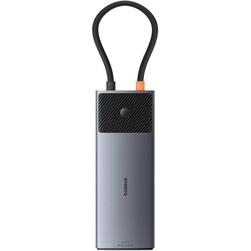 Adapter Hub 10in1 Baseus 2x HDMI, USB-C, 3xUSB-A+RJ45+SD|TF, PD  (grey)
