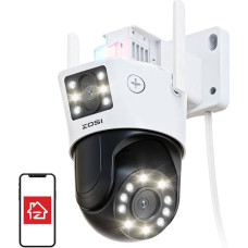 Zosi IP Outdoor Camera ZOSI C298 WiFi Pan Tilt 6MP Dual IP66