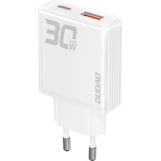 GaN Dudao A30EU 30W USB-A | USB-C Wall Charger - White