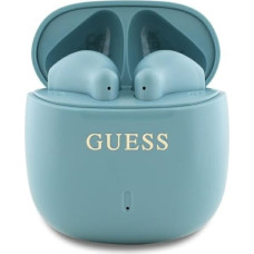 Guess słuchawki Bluetooth GUTWSJ14ESGQ    TWS + stacja dokująca turkusowy|turquoise Printed Classic Logo