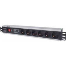 Intellinet Power strip rack 19'' 1.5U 250V|16A 6x Schuko 3m On|Off switch