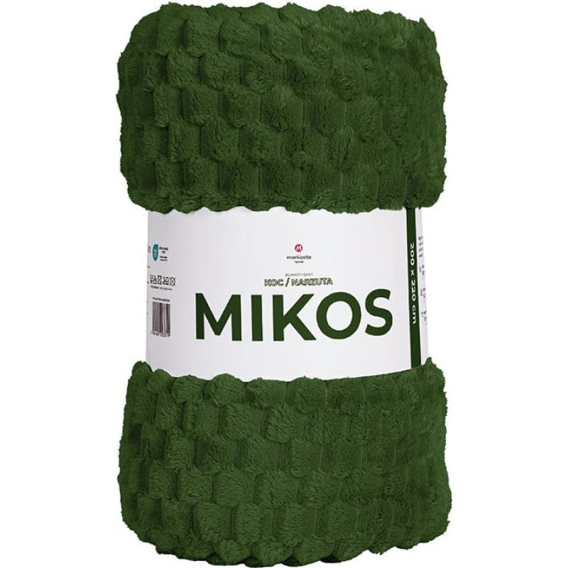 MIKOS dekoratīvā sega, izmērs 160x200cm, krāsa 010 tumši zaļa MIKOS0/CODE/010/160200/1