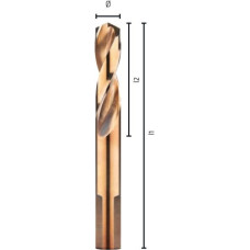 Alpen kobalta urbis metālam 10,0 mm HSS-Co PZ, īss ar slīpētu 3 līmeņu rokturi [0090601000100]