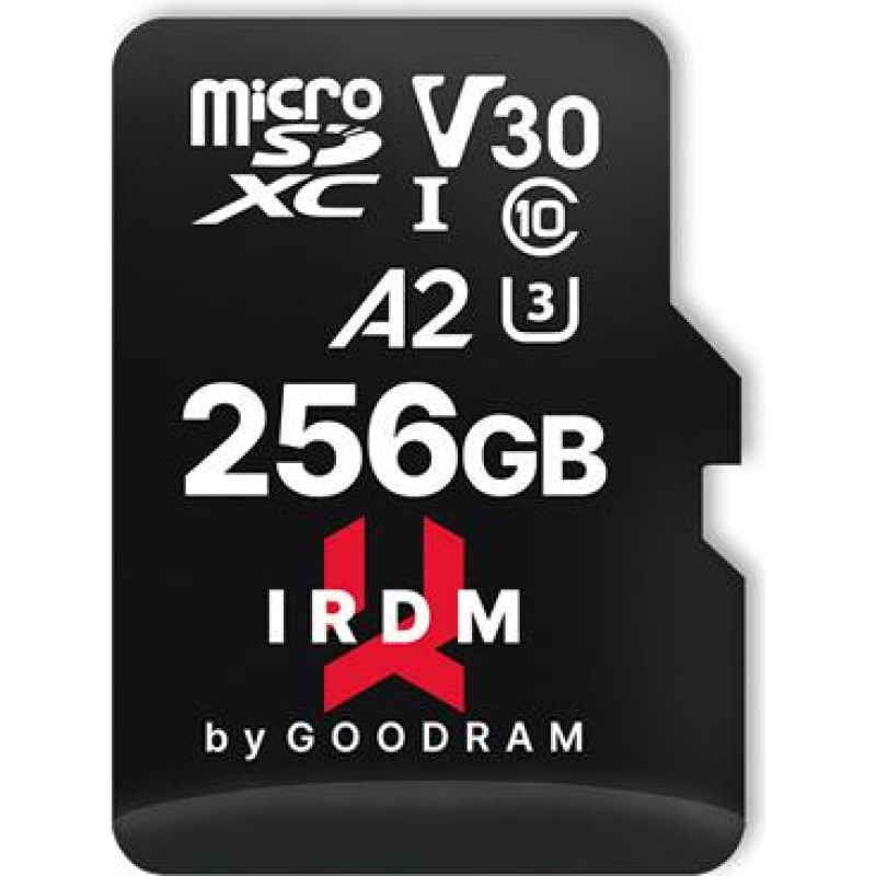 GoodRam memory card IRDM 256GB microSD UHS-I U3 A2 V30 with adapter