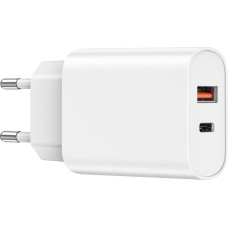 Wiwu wall charger Wi-U002 PD + QC 20W 1x USB 1x USB-C white