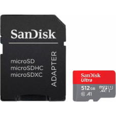 Atmiņas kartes Sandisk Ultra microSDXC 512GB + SD Adapter