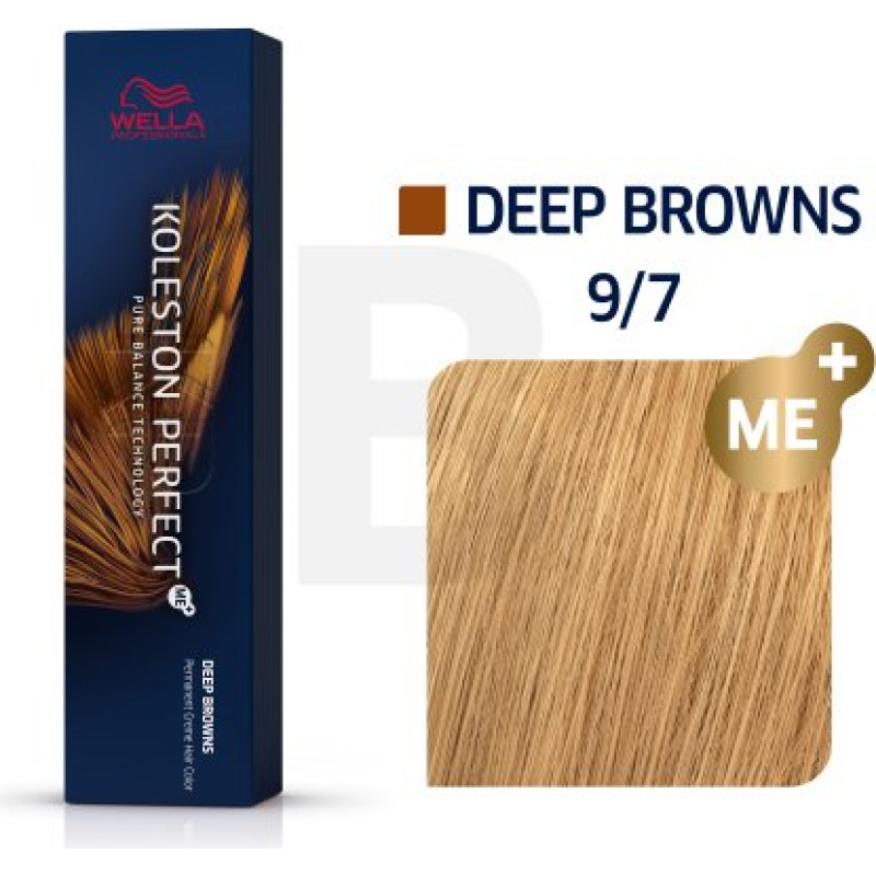 Wella Professionals Koleston Perfect Me+ Deep Browns profesionāla permanentā matu krāsa 9|7 60 ml