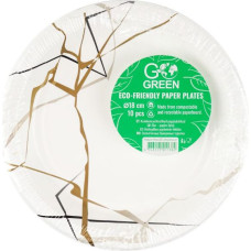 Gogreen Ekoloģiski papīra šķīvji Marble Go Green Ø18cm 10 gab.| 0,07kg