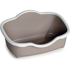 Stefanplast Kaķu tualete Tres Chic Open 56x38,5x26cm balta|gaiši pelēka